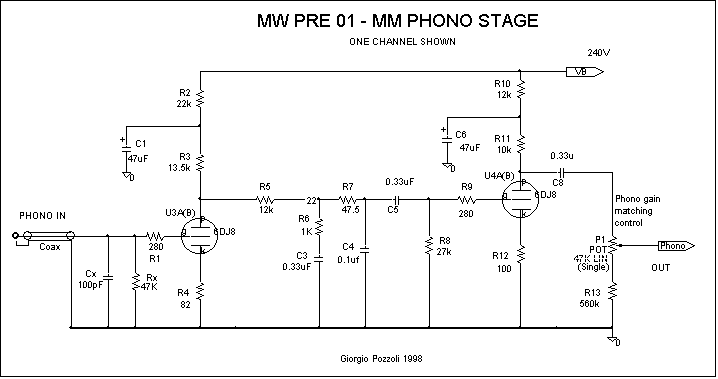 Diy Tube Phono Preamp Schematic